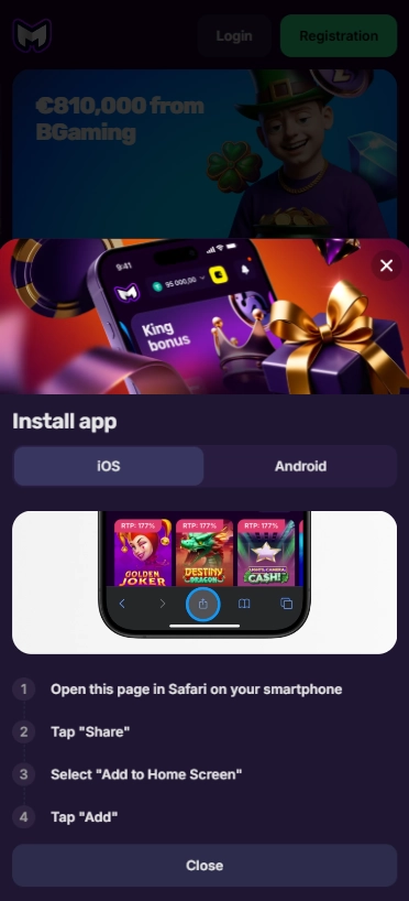 Как установить Mellstroy Casino App на iOS.